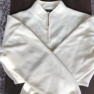 pretty little thing white fleece pullover